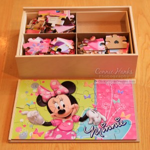 Connie Hanks Photography // ClickyChickCreates.com // Disney Minnie Mouse puzzle collection