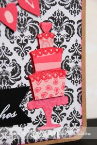Connie Hanks // ClickyChickCreates.com // wedding cards with wedding cake and love banner