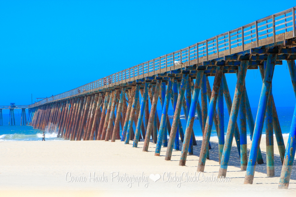 Connie Hanks Photography // ClickyChickCreates // Rosarito Beach Hotel pier, rusted, pacific ocean