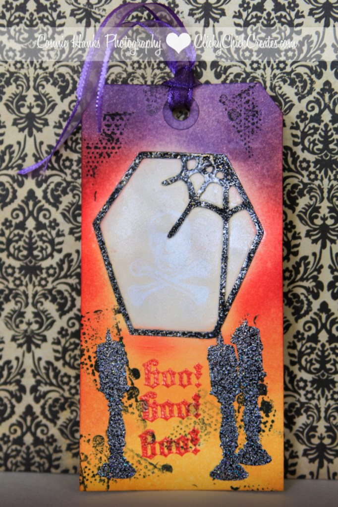 ClickyChickCreates.com // Halloween tags for ScrapHappy tag swap