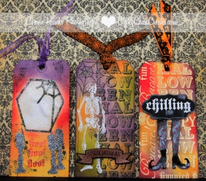 ClickyChickCreates.com // Halloween tags for ScrapHappy tag swap