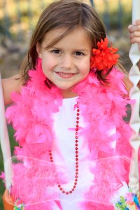 Connie Hanks // ClickyChickCreates.com // dress up, boa, beads, flowers, little girl