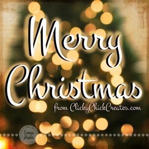 Connie Hanks Photography // ClickyChickCreates.com // Merry Christmas, tree, bokeh