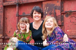 Connie Hanks Photography // ClickyChickCreates.com // family photos, mother, daughters, trio, trains, rustic, park, sisters, love, laughter