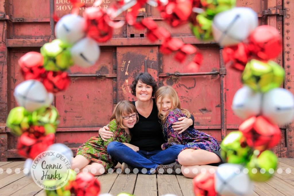 Connie Hanks Photography // ClickyChickCreates.com // family photos, mother, daughters, trio, trains, rustic, park, sisters, love, laughter