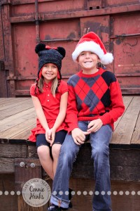 Connie Hanks Photography // ClickyChickCreates.com // family photos, kids, siblings, hats, trains, rustic, park, love, laughter