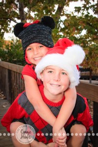 Connie Hanks Photography // ClickyChickCreates.com // family photos, kids, siblings, hats, trains, rustic, park, love, laughter