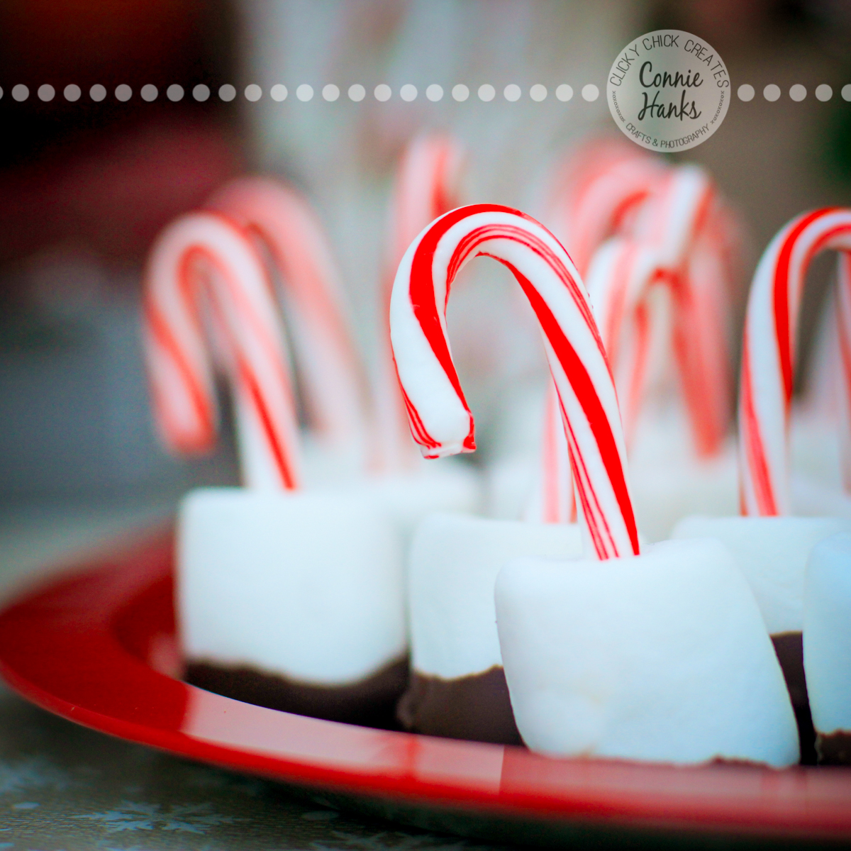 Connie Hanks Photography // ClickyChickCreates.com // candy canes, marshmallows, chocolate, treats, Christmas, yum!