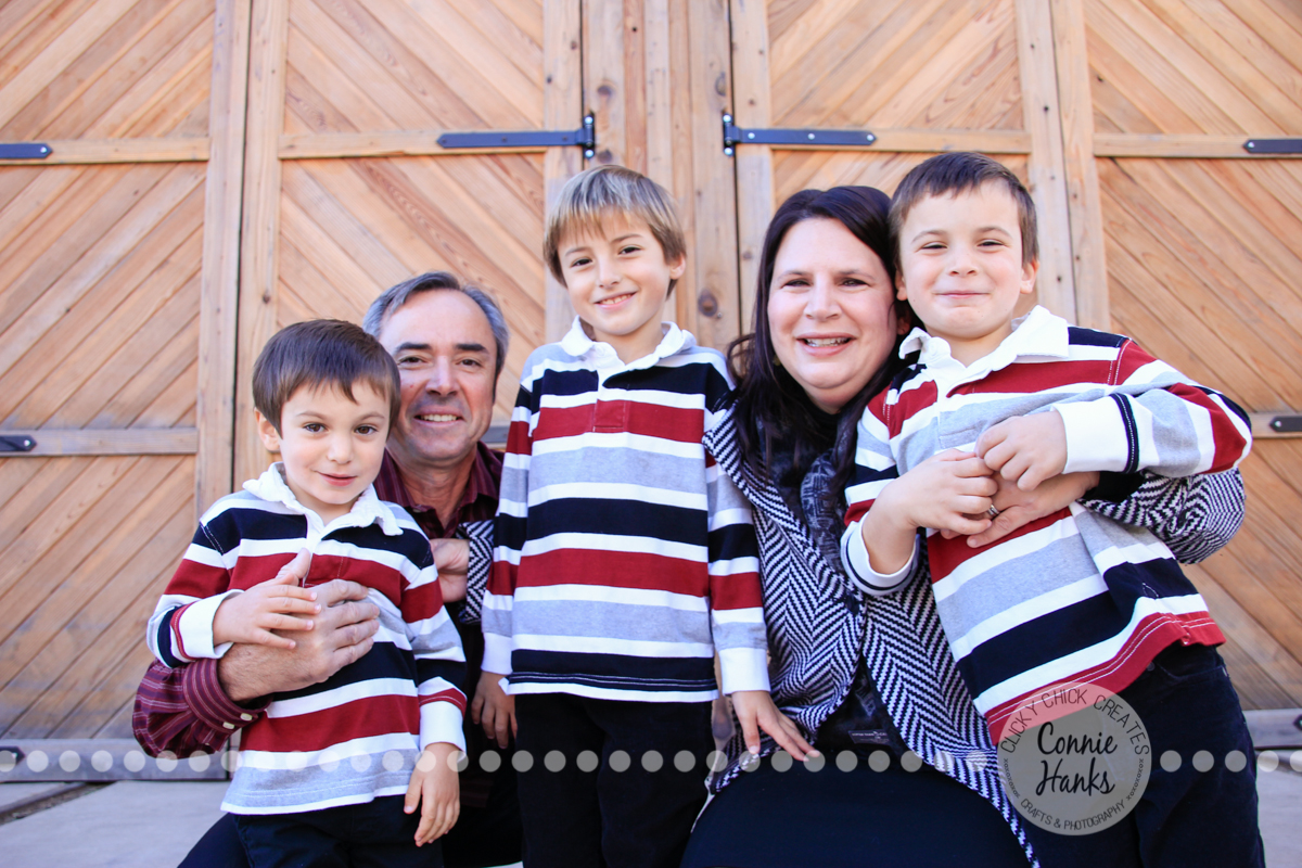 Connie Hanks Photography // ClickyChickCreates.com // M family sneak peek, trains, 3 boys, wreath, Christmas, family photos