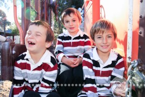 Connie Hanks Photography // ClickyChickCreates.com // M family sneak peek, trains, 3 boys, wreath, Christmas, family photos