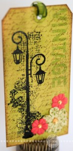 Connie Hanks Photography // ClickyChickCreates.com // stamped and embossed tag with additional background stamping