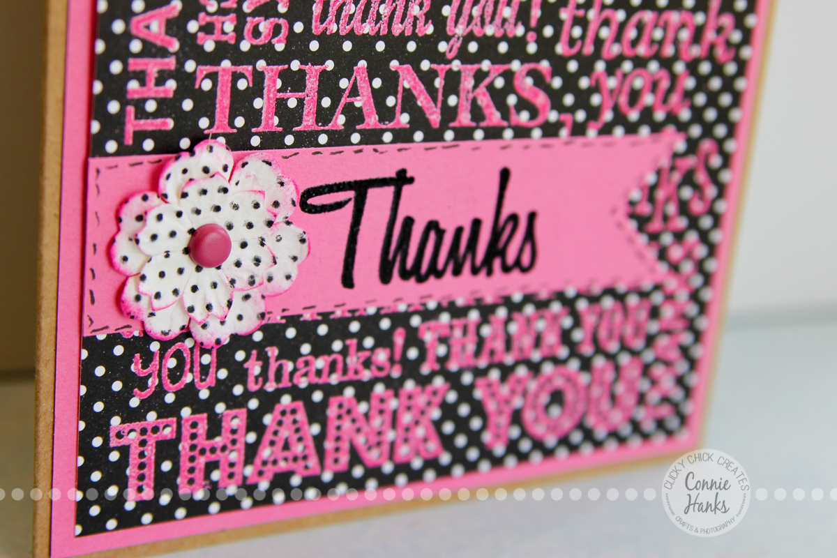Connie Hanks Photography // ClickyChickCreates.com // handmade thank you card with stamping and embossing