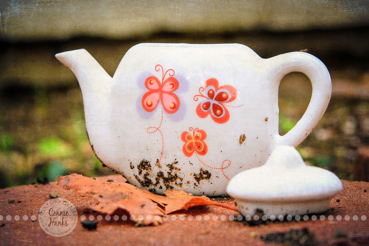 Connie Hanks Photography // ClickyChickCreates.com // abandoned tea pot
