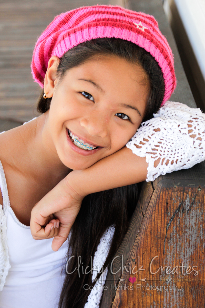 Connie Hanks Photography // ClickyChickCreates.com // Tween head shots, photos, child, fresh, faced, sweet, innocent