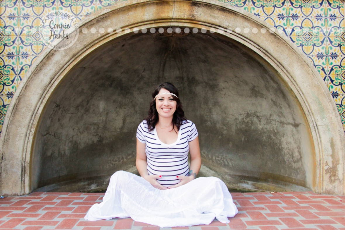 Connie Hanks Photography // ClickyChickCreates.com // Maternity session, baby bump, Balboa Park, family of three growing to four, pregnancy, big sister, baby, couple