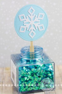 Connie Hanks Photography // ClickyChickCreates.com // Snowflake Cupcake Toppers, stitched snowflakes, variations, stamping, punches, die cut