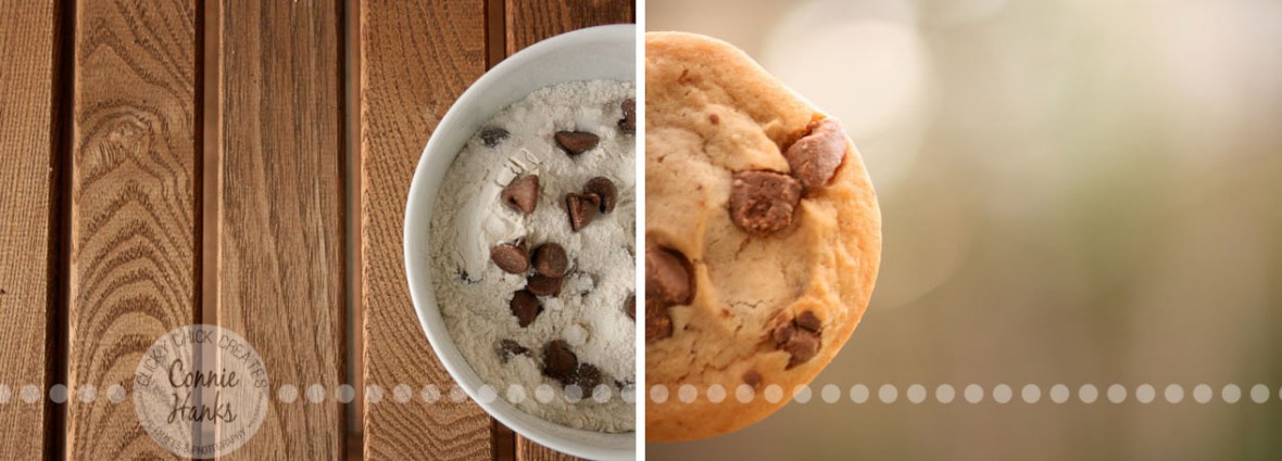 Connie Hanks Photography // ClickyChickCreates.com // Diptych - Craving Cookies!