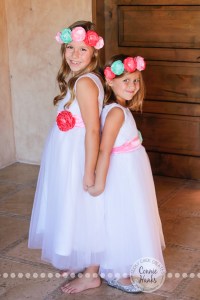 Connie Hanks Photography // ClickyChickCreates.com // Baja wedding, pink, turquoise, head wreath, cake, roses, lanterns, toast, kids, flower girls, ring bearers,