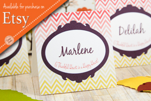 Connie Hanks Photography // ClickyChickCreates.com // Thanksgiving, place cards, hostess gift, gift tags, gratitude, Etsy, custom, printable, pdf