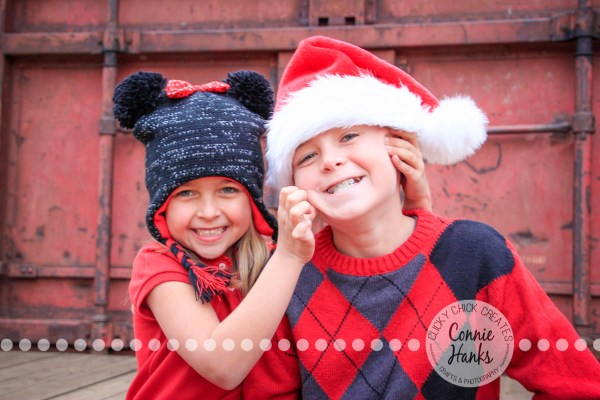 Connie Hanks Photography // ClickyChickCreates.com // Family photography at Old Poway Park, poses, kids, siblings, brother, sister, rustic, park