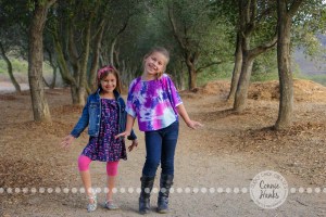 Connie Hanks Photography // ClickyChickCreates.com // Sister photo session, Iron Mountain Trail, Old Poway Park, sisters, rustic, park, field