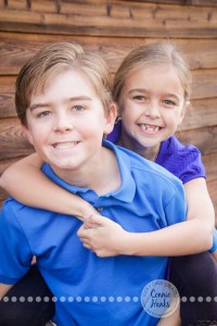 Connie Hanks Photography // ClickyChickCreates.com // Family photography at Old Poway Park, poses, kids, siblings, brother, sister, rustic, park,