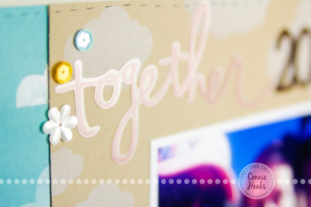 Connie Hanks Photography // ClickyChickCreates.com // Family Resolutions, goals, scrapbooking, layout, clouds, hiking