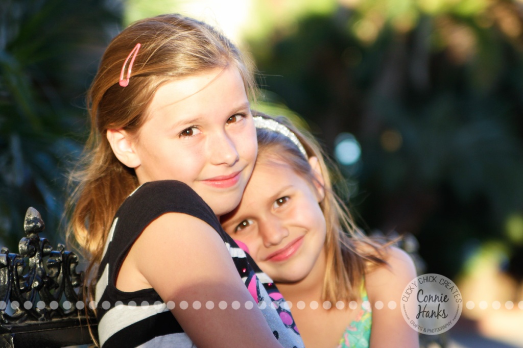 Connie Hanks Photography // ClickyChickCreates.com // beautiful, spirited daughters, sisters, Balboa Park, San Diego, CA