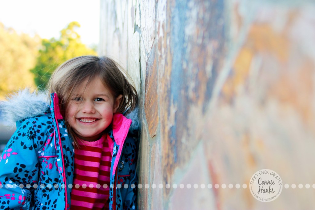 Connie Hanks Photography // ClickyChickCreates.com // child kid photography, locations, unexpected, wall