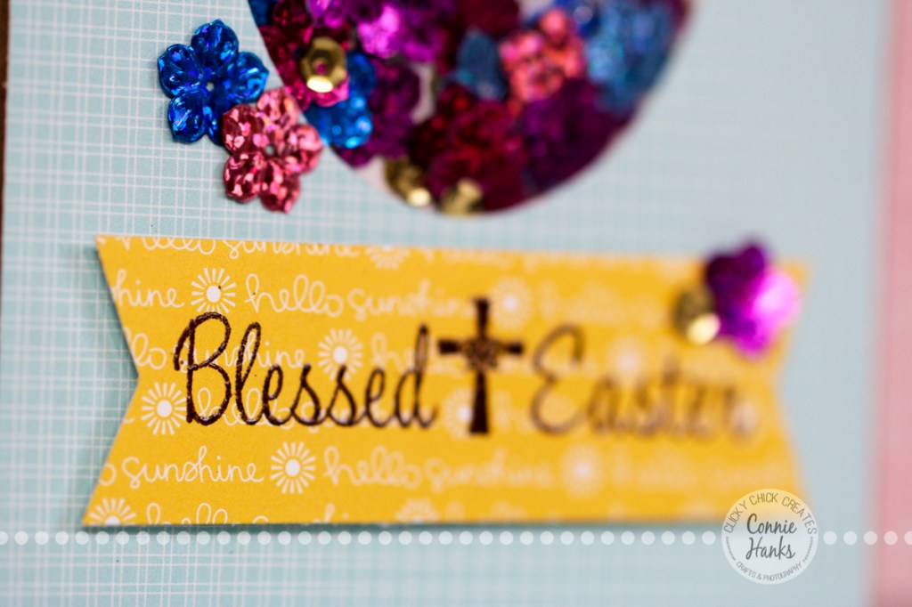 Connie Hanks Photography // ClickyChickCreates.com //Easter shaker card, blessed Easter, DIY, video, tutorial, easy, shaker, card, Easter