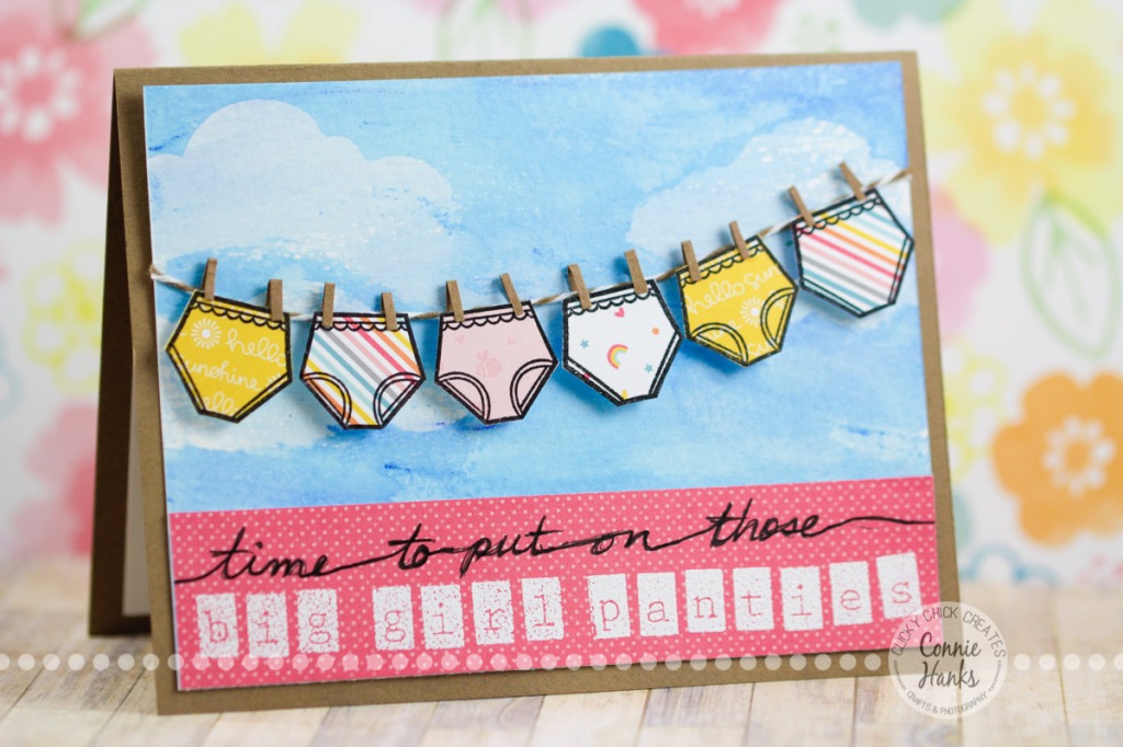 Connie Hanks Photography // ClickyChickCreates.com // Time to put on those BIG GIRL PANTIES card, designed for Sweet Stamp Shop