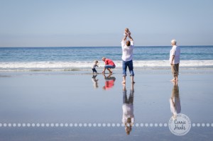 Connie Hanks Photography // ClickyChickCreates.com // multi-generation family on beach in Coronado Island