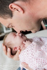 Connie Hanks Photography // ClickyChickCreates.com // baby girl newborn photo session - daddy and baby