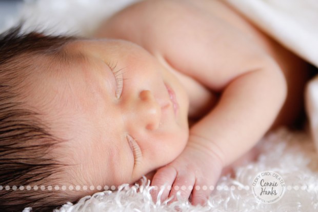 Connie Hanks Photography // ClickyChickCreates.com // baby boy newborn photo session - sleeping baby