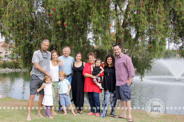 Connie Hanks Photography // ClickyChickCreates.com // San Diego family photo session, beach family photos, multi-generational, extended family, large family