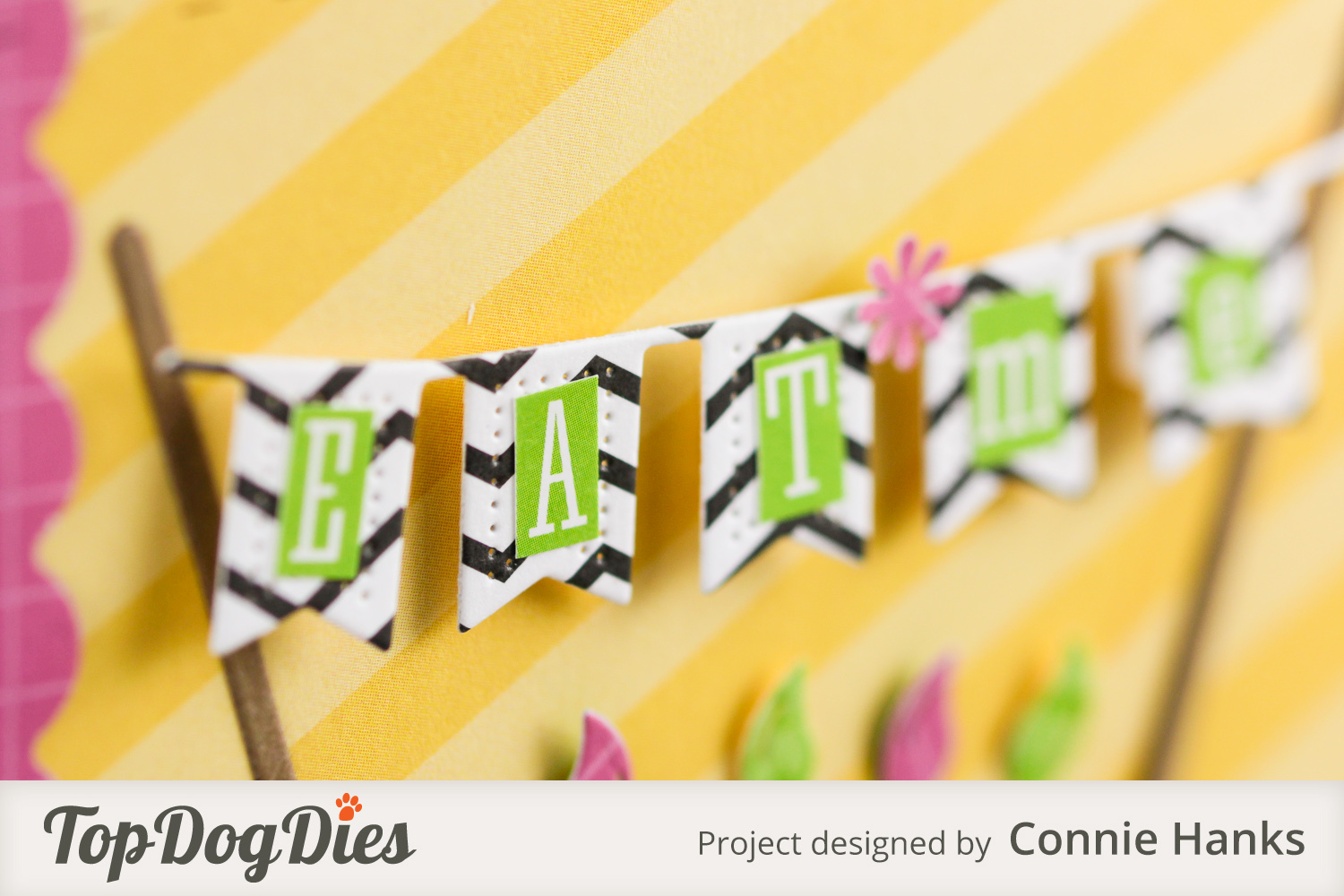 Connie Hanks Photography // ClickyChickCreates.com // Cake birthday card using Top Dog Dies, Alice in Wonderland birthday cake card