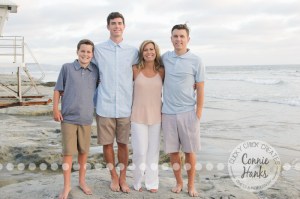 Connie Hanks Photography // ClickyChickCreates.com // family beach photos, San Diego family photography, family photo session, family photography, beach photography, brothers, sons, siblings, silhouette