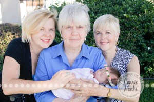 Connie Hanks Photography // ClickyChickCreates.com // newborn, baby photos, San Diego newborn photography, family photo session, family photography, baby girl, newborn girl, family, multi-generation family, extended family