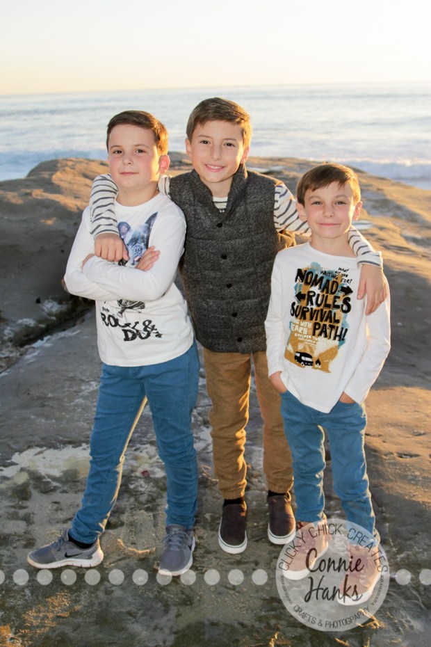Connie Hanks Photography // ClickyChickCreates.com // family photos, San Diego family photography, sibling photos, beach photography, beach sunset photography, silhouettes