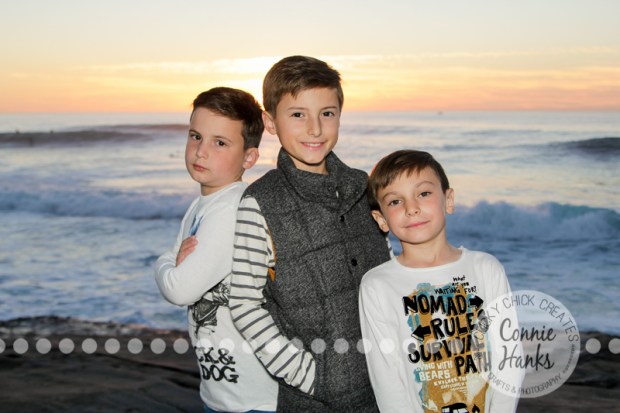 Connie Hanks Photography // ClickyChickCreates.com // family photos, San Diego family photography, sibling photos, beach photography, beach sunset photography, silhouettes