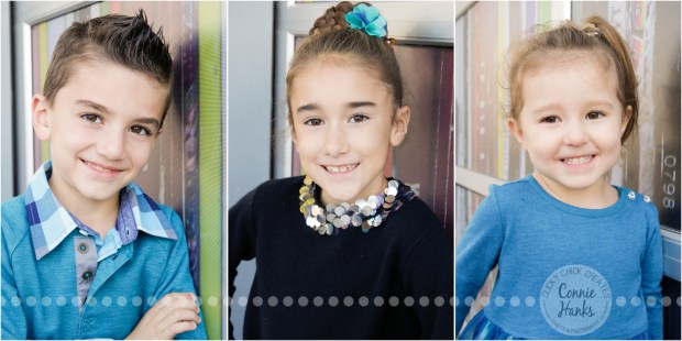 Connie Hanks Photography // ClickyChickCreates.com // family photos, San Diego family photography, family photo session, family photography, siblings, colorful doors, Little Italy, urban landscape, cityscape