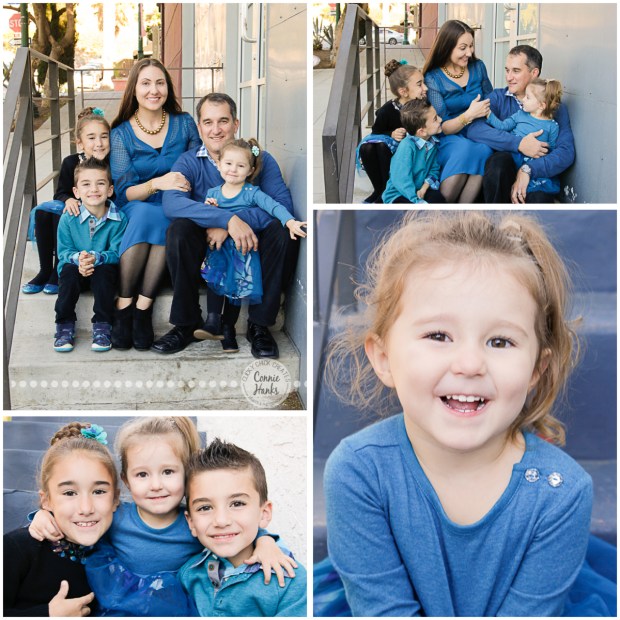 Connie Hanks Photography // ClickyChickCreates.com // family photos, San Diego family photography, family photo session, family photography, siblings, colorful doors, Little Italy, urban landscape, cityscape