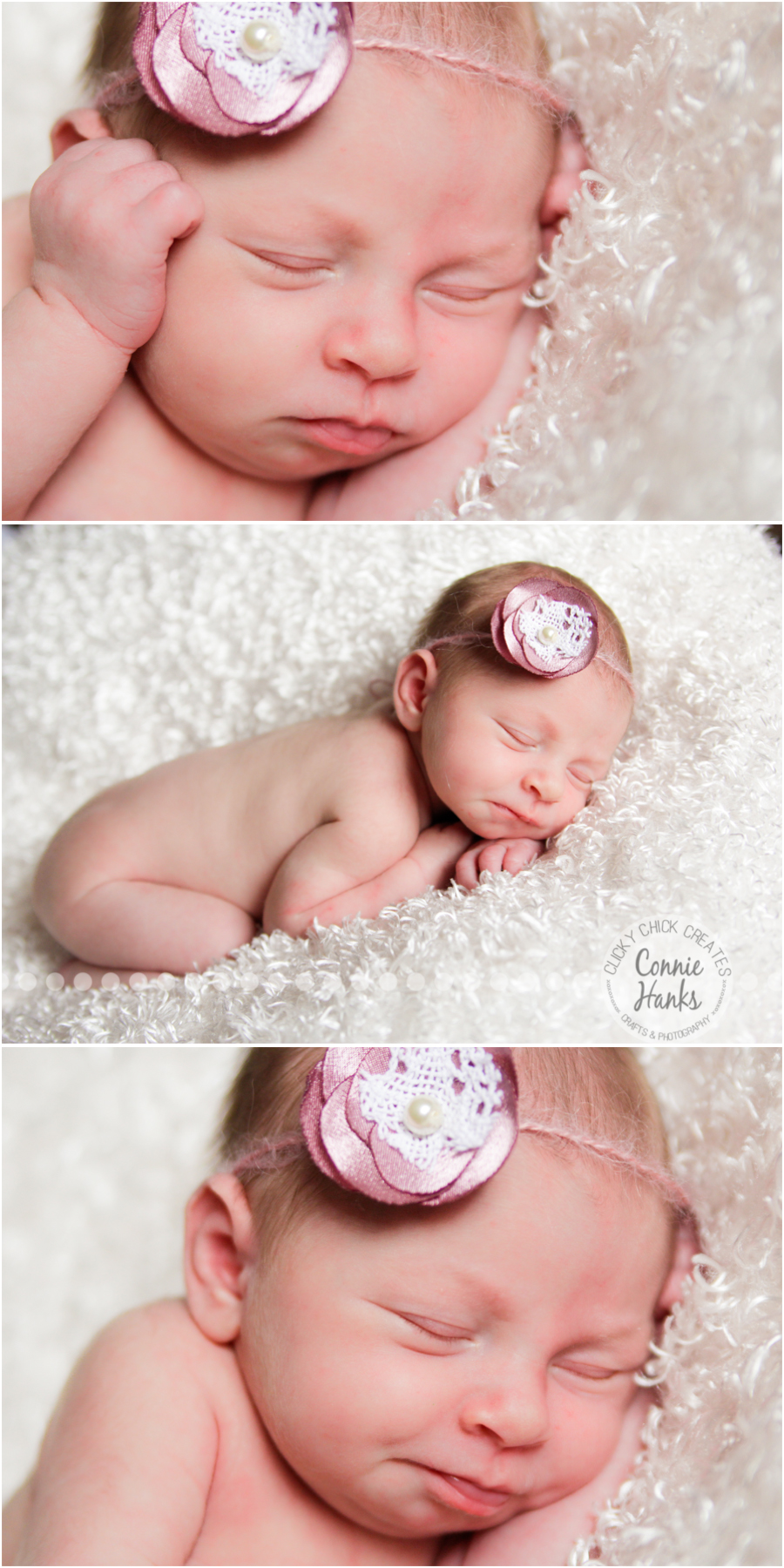 Connie Hanks Photography // ClickyChickCreates.com // newborn, baby photos, San Diego newborn photography, family photo session, family photography, baby girl, family