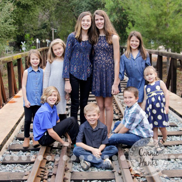 Connie Hanks Photography // ClickyChickCreates.com // family photos, San Diego family photography, multi-generation family photo session, extended family photography, siblings, rustic, Old Poway Park, barn doors