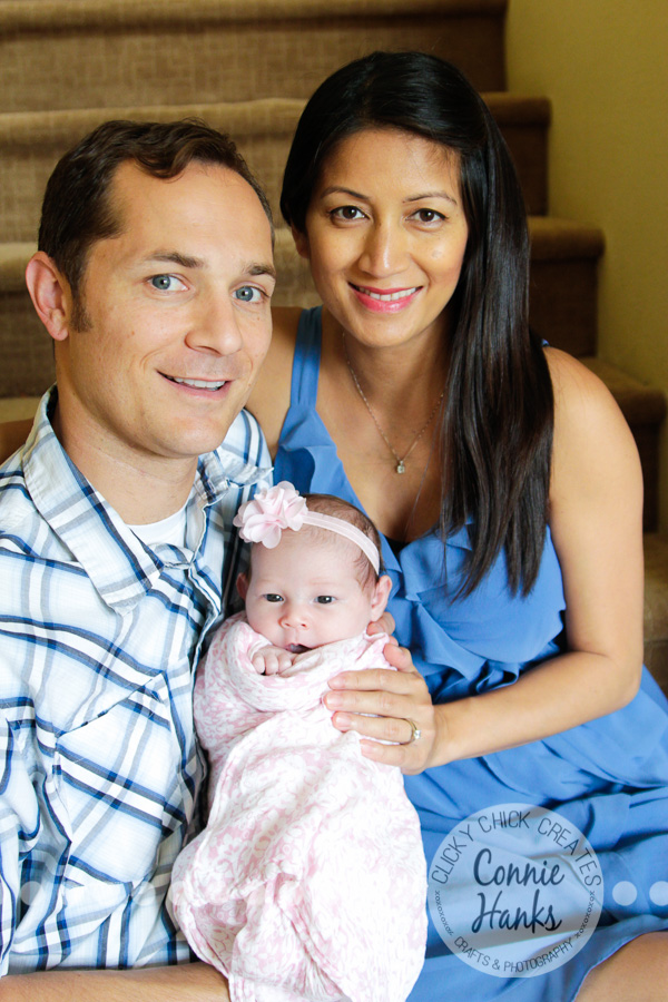 Connie Hanks Photography // ClickyChickCreates.com // newborn photography, baby photos, newborn girl, San Diego newborn photography, family photo session, family photography, baby girl, family