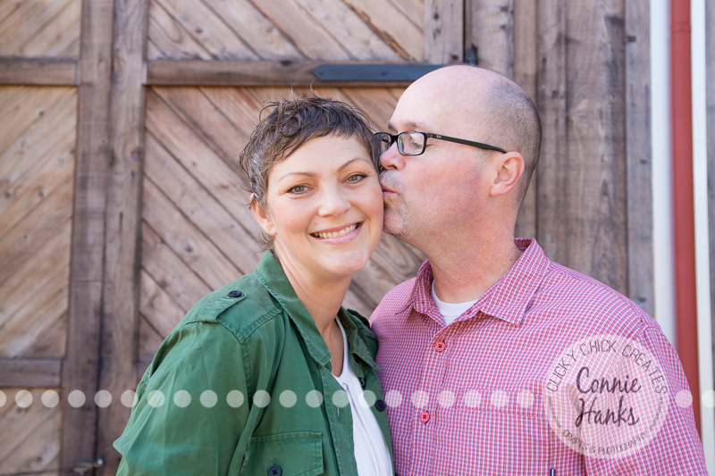 Connie Hanks Photography // ClickyChickCreates.com // family photos, San Diego family photography, family photo session, siblings, rustic, Old Poway Park, barn doors