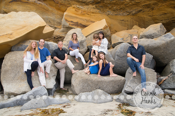 Connie Hanks Photography // ClickyChickCreates.com // multi-generation family photos, San Diego family photography, family photo session, siblings, La Jolla Shores, Scripps Pier