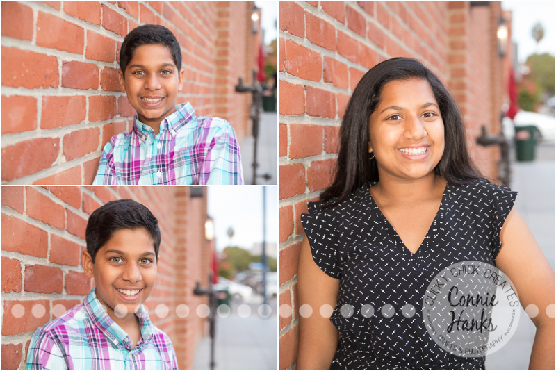 Connie Hanks Photography // ClickyChickCreates.com // family photos, San Diego family photography, family photo session, family photography, siblings, colorful doors, Little Italy, urban landscape, cityscape