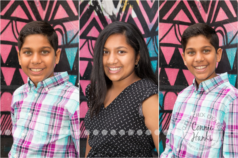 Connie Hanks Photography // ClickyChickCreates.com // family photos, San Diego family photography, family photo session, family photography, siblings, colorful doors, Little Italy, urban landscape, cityscape