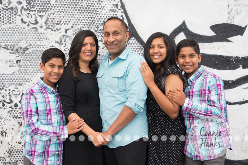 Connie Hanks Photography // ClickyChickCreates.com // family photos, San Diego family photography, family photo session, family photography, siblings, colorful doors, Little Italy, urban landscape, cityscape